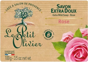 Le Petit Olivier Мило екстраніжне, з екстрактом троянди Le Petit Olivier-extra mild soap-Rose