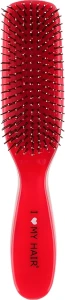 I LOVE MY HAIR Kids Hair Brush "Spider" 1501, glossy red M
