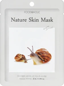 Foodaholic Тканинна маска для обличчя з муцином равлика Nature Skin Mask Snail Mucin