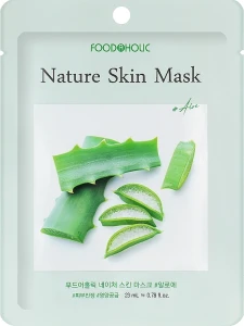 Foodaholic Тканинна маска для обличчя з екстрактом алое Nature Skin Mask Aloe