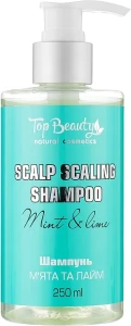 Шампунь для глибокого очищення шкіри голови "М'ята та лайм" - Top Beauty Scalp Scaling Shampoo Mint And Lime, 250 мл