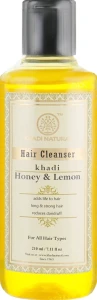 Khadi Natural Натуральний аюрведичний шампунь з індійських трав "Мед і лимон" Honey & Lemon Juice Hair Cleanser