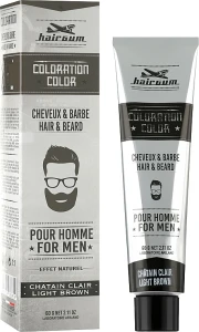 Hairgum Фарба для вусів і бороди, світло-коричнева Coloration Color Light Brown 5.1