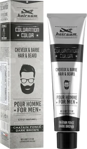 Hairgum Фарба для вусів і бороди темно-коричнева Coloration Color Dark Brown 3