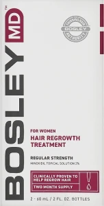 Bosley Розчин з міноксидилом 2% для відновлення росту волосся у жінок, з піпеткою Hair Regrowth Treatment