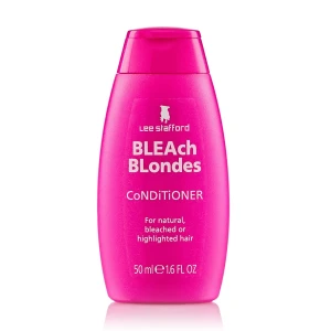 Зволожуючий кондиціонер для натурального світлого та освітленого волосся - Lee Stafford Bleach Blondes Conditioner, 50 мл