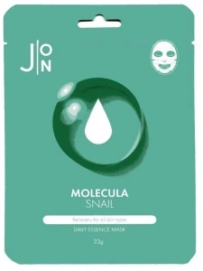Тканинна маска для обличчя з муцином равлика - J:ON Molecula Snail Daily Essence Mask, 1 шт