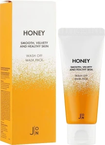 Mask Маска для обличчя з медом - J:ON Honey Smooth Velvety And Healthy Skin Wash Off Mask, 50 мл