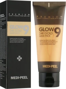 Маска-плівка з золотом - Medi peel Glow 9 24K Gold Mask Pack, 100 мл