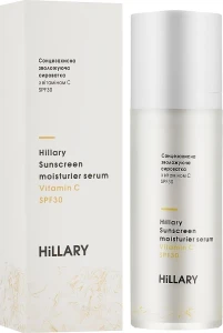 Сонцезахисна зволожуюча сироватка з вітаміном С SPF 30 - Hillary Sunscreen moisturier serum Vitamin C SPF 30, 30 мл