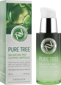 Сироватка для обличчя з екстрактом чайного дерева - Enough Pure Tree Balancing Pro Calming Ampoule, 30 мл