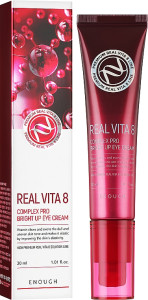 Крем для повік із вітамінами для сяйва шкіри - Enough Real Vita 8 Complex Pro Bright Up Eye Cream, 50 мл