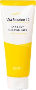 Тонізуюча нічна маска для обличчя з вітаміном C - Jigott Vita Solution 12 Synergy Sleeping Pack, 180 мл