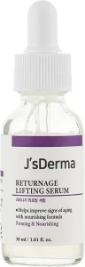 Пептидна омолоджуюча сироватка з ліфтинг ефектом - J'sDerma Returnage Lifting Serum, 30 мл