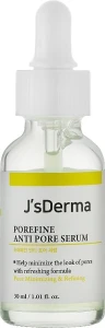 Сироватка для звуження пор - J'sDerma Porefine Anti Pore Serum, 30 мл