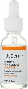 Сироватка з ніацинамідом для вирівнювання тону шкіри - J'sDerma Vitanate Vita-3 Serum, 30 мл