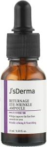 Пептидна омолоджуюча сироватка для повік - J'sDerma Returnage Eye Wrinkle Ampoul, 15 мл