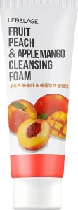 Пінка для вмивання з персиком та манго - Lebelage Fruit Peach & Apple Mango Cleansing Foam, 100 мл