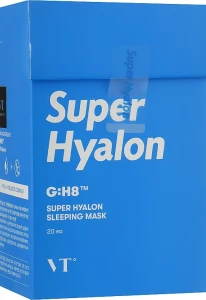 Набір зволожуючих нічних масок для обличчя - VT Cosmetics Super Hyalon Sleeping Mask, 4 мл, 20 шт