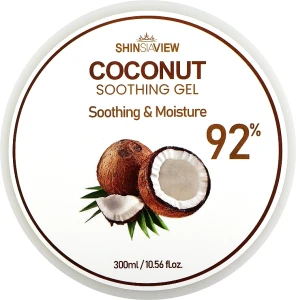 Зволожуючий гель для шкіри з екстрактом кокосу - Shinsiaview Coconut Soothing Gel 92%, 300 мл