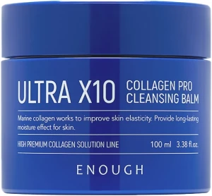 Гідрофільний бальзам із колагеном - Enough Ultra X10 Collagen Pro Cleansing Balm, 100 мл