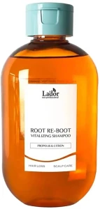Шампунь проти випадіння волосся для сухої шкіри голови з прополісом та цитроном - La'dor Root Re-Boot Vitalizing Shampoo Propolis & Citron, 300 мл