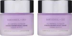London Botanical Laboratories Набір Bakuchiol+CBD Bio-Retinol Ultimate 8-Hour Renew Night Cream (cr/50ml + c/50ml)