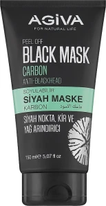 Agiva Маска для обличчя з активованим вугіллям Peel Off Black Mask Activated Charbon Anti-Blackhead
