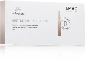 BABE Laboratorios Мультизахисні ампули з інтенсивним омолоджувальним ефектом Healthy Aging Multi Defense Age Rescue