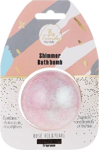 Be Trendy Бомба для ванни "Олія троянди й перли" Shimmer Bath Bomb Rose Oil & Pearl Romantic Date