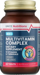 Unice Мультивітамінний комплекс для чоловіків, таблетки Nutritions Men's Multivitamin Complex