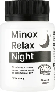 MinoX Дієтична добавка "Релаксант для нормалізації сну та біоритмів" Relax Night