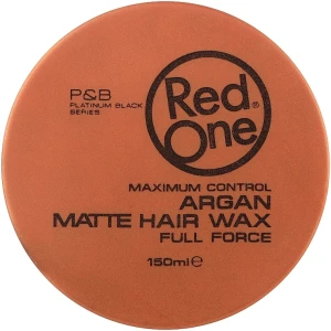 RedOne Матовий віск для волосся ультрасильної фіксації з аргановою олією Argan Matte Hair Wax Full Force