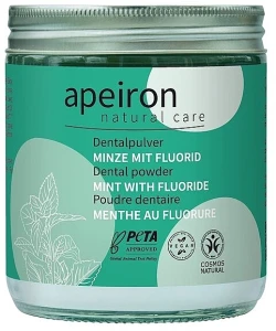 Apeiron Зубна паста у порошку "М'ята із фтором" Dental Powder Mint With Fluoride