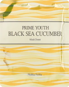 Holika Holika Маска для обличчя з екстрактом чорного морського огірка Prime Youth Black Sea Cucumber Mask Sheet
