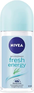 Nivea Дезодорант-антиперспірант кульковий "Енергія свіжості" Energy Fresh Deodorant Roll-On
