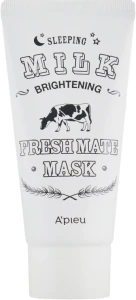 A'pieu Нічна маска з молочними протеїнами для сяйва і яскравості шкіри обличчя Fresh Mate