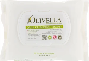 Olivella Очищувальні серветки для обличчя і тіла Daily Facial Cleansing Tissues