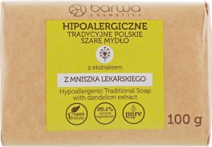 Barwa Гіпоалергенне традиційне мило з екстрактом кульбаби Hypoallergenic Traditional Polish Soap With Dandelion Extract