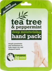 Xpel Marketing Ltd Маска для рук з олією чайного дерева і м'яти перцевої Tea Tree & Peppermint Hand Pack