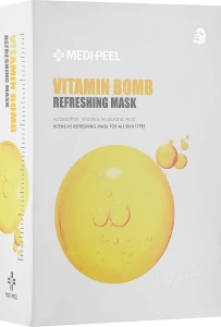 Тонізуюча тканинна маска - Medi peel Vitamin Bomb Refreshing Mask, 10x25 мл