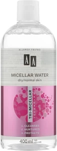 AA Міцелярна вода для сухої і нормальної шкіри Cosmetics Tri-Micellar 3-in-1 Micellar Water
