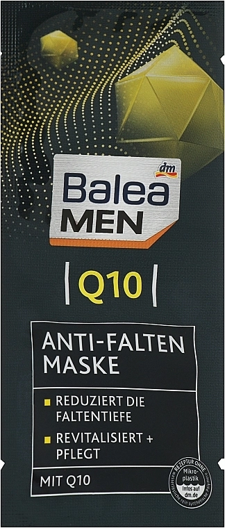 Balea Маска для лица против морщин Men Q10 Mask - фото N1