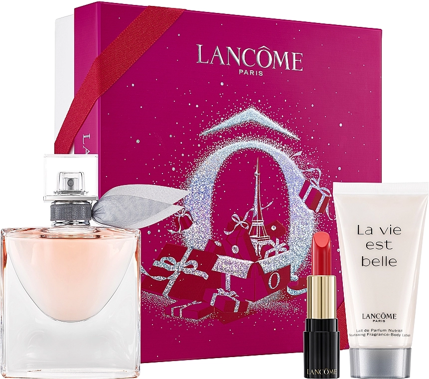 Lancome La Vie Est Belle Набор (edp/50ml + b/lot/50ml+lipstick/1.6g) - фото N1