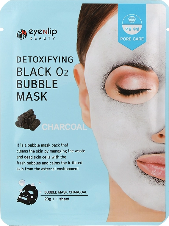 Eyenlip Маска тканевая кислородная Detoxifying O2 Bubble Mask - фото N1