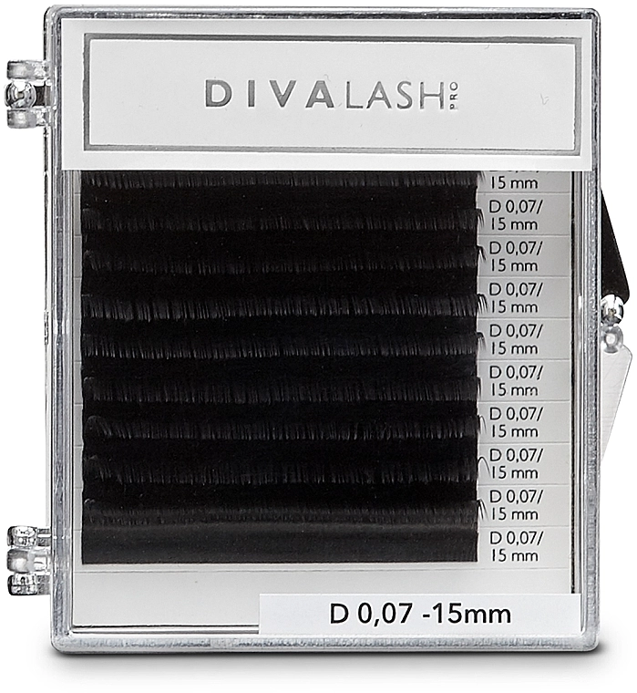 Divalashpro Ресницы для наращивания D 0.07 (15мм), 10линий - фото N1