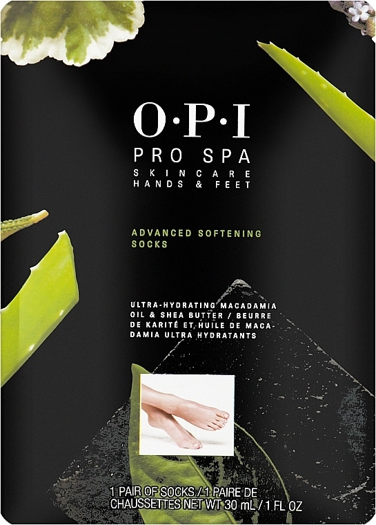 O.P.I Увлажняющие одноразовые носки ProSpa Advanced Softening Socks - фото N1