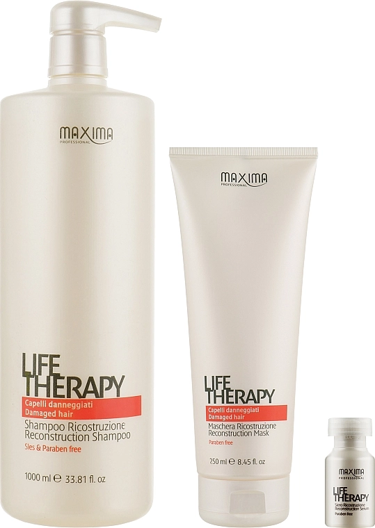 Maxima Набор Life Therapy Set (mask/250ml + shmp/1000ml + serum/6x12ml) - фото N2