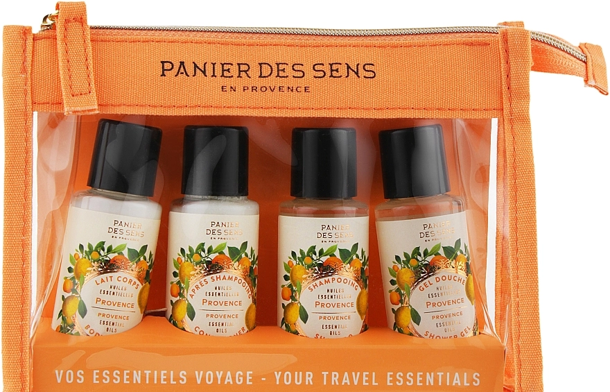 Panier des Sens Набор для путешествий "Прованс" Travel Set Provence (sh/gel/40ml + shmp/40ml + lot/40ml + cond/40ml) - фото N1