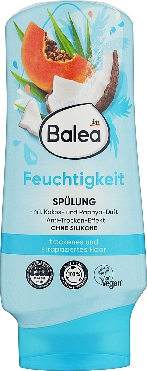 Balea Зволожувальний бальзам-ополіскувач для волосся Feuchtigkeit Mit Cocos-Duft - фото N1